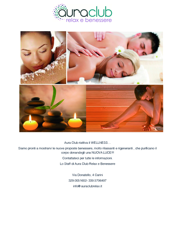 Aura Club riattiva il WELLNESS1