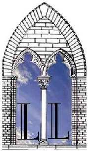 The Logo of the Institute is represented by a medieval mullioned window behind a clear sky with it two letter L on it, standing for the initials of the name 